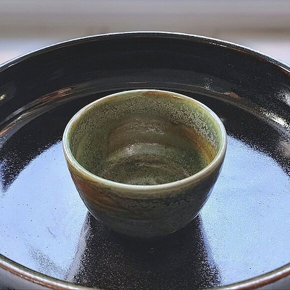 Vtg handmade stoneware snack serving bowl - Picture 4 of 10